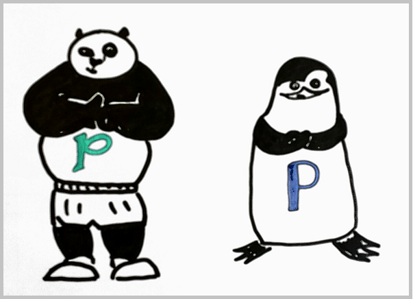 Panda en Penguin